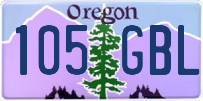 OR license plate 105GBL