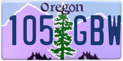 OR license plate 105GBW