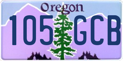 OR license plate 105GCB