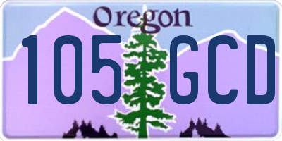 OR license plate 105GCD