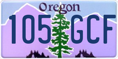 OR license plate 105GCF
