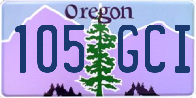 OR license plate 105GCI
