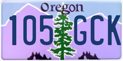 OR license plate 105GCK