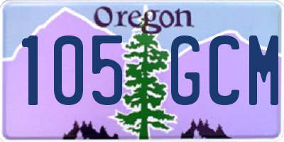 OR license plate 105GCM
