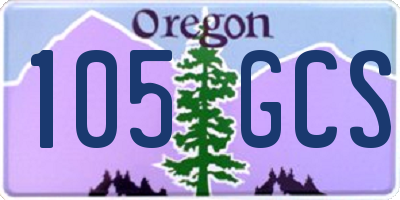 OR license plate 105GCS