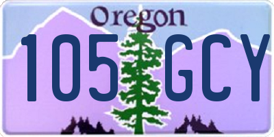 OR license plate 105GCY