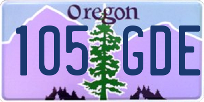 OR license plate 105GDE