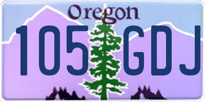 OR license plate 105GDJ