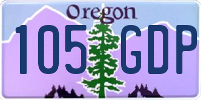 OR license plate 105GDP