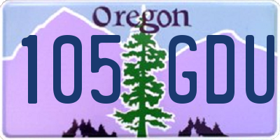 OR license plate 105GDU