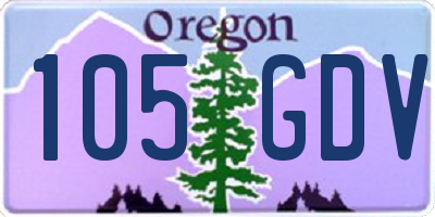 OR license plate 105GDV