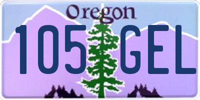 OR license plate 105GEL