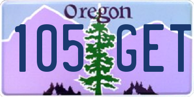 OR license plate 105GET