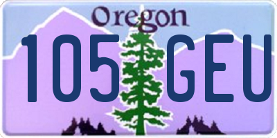 OR license plate 105GEU