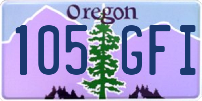 OR license plate 105GFI