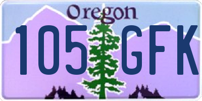 OR license plate 105GFK