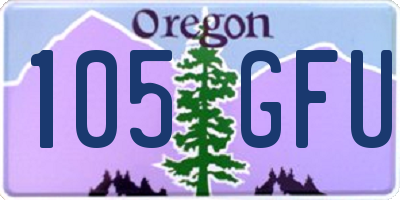 OR license plate 105GFU