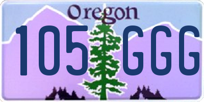OR license plate 105GGG