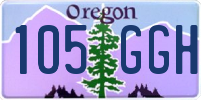 OR license plate 105GGH
