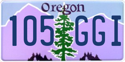 OR license plate 105GGI