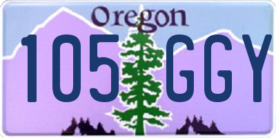 OR license plate 105GGY