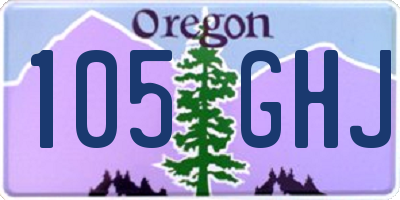 OR license plate 105GHJ