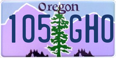 OR license plate 105GHO