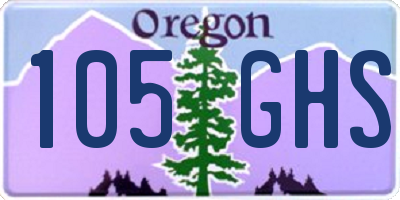 OR license plate 105GHS