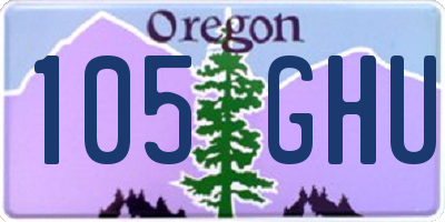 OR license plate 105GHU