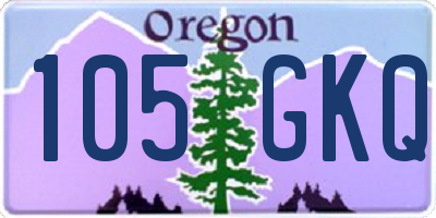 OR license plate 105GKQ