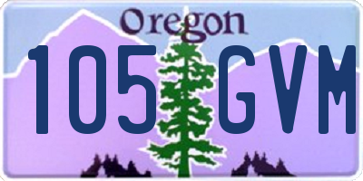 OR license plate 105GVM