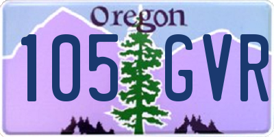 OR license plate 105GVR