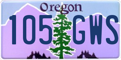 OR license plate 105GWS