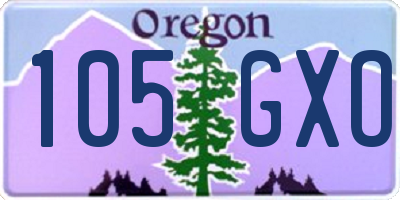 OR license plate 105GXO