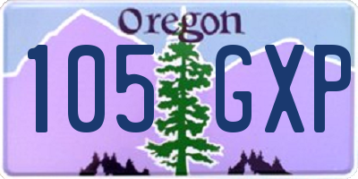 OR license plate 105GXP