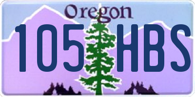 OR license plate 105HBS