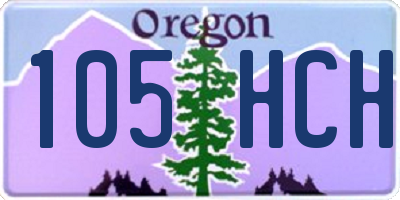 OR license plate 105HCH