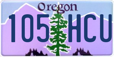 OR license plate 105HCU