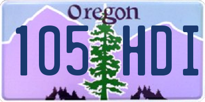 OR license plate 105HDI
