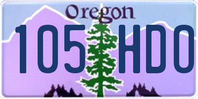 OR license plate 105HDO