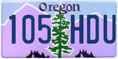 OR license plate 105HDU