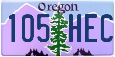 OR license plate 105HEC