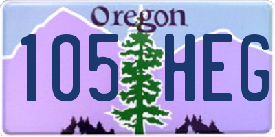 OR license plate 105HEG
