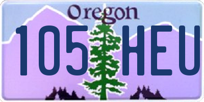 OR license plate 105HEU