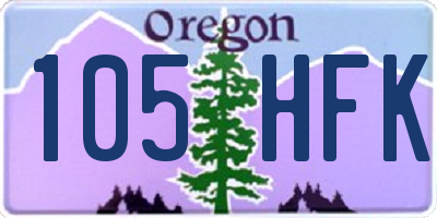 OR license plate 105HFK