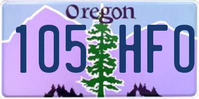 OR license plate 105HFO