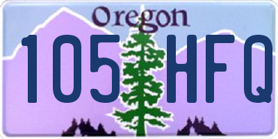 OR license plate 105HFQ