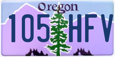 OR license plate 105HFV
