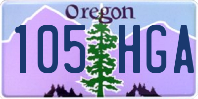 OR license plate 105HGA