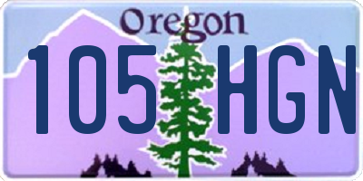 OR license plate 105HGN
